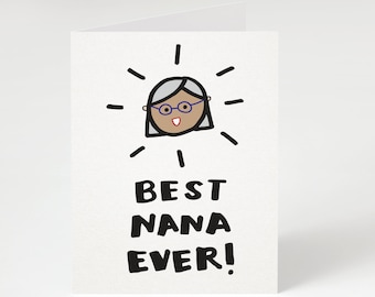 SUPER SALE! Best Nana Ever! Mother's Day Card. Cute Mother's Day Card. Birthday Card for Mom. Momma's Day Card. Mother's Day Card for Nana.