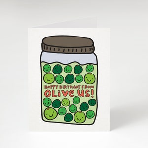 carte d'anniversaire olive | Carte de voeux drôle de jeu de mots