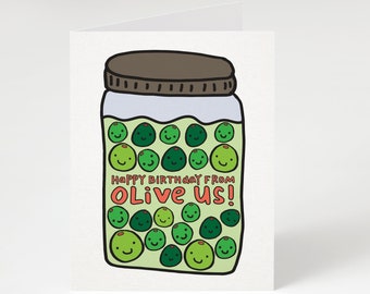 Olive Birthday Card | Funny Pun Greeting Card