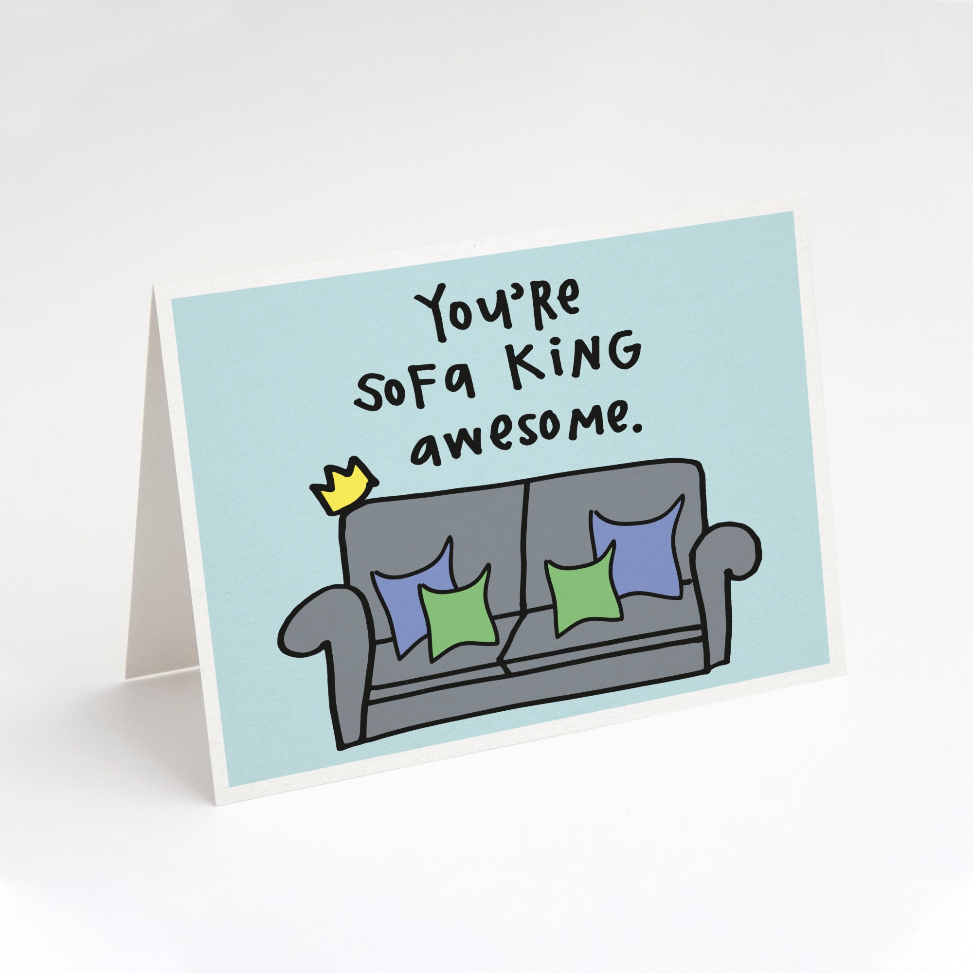 You're Sofa King Awesome Greeting Card. Sofa. Couch. Etsy