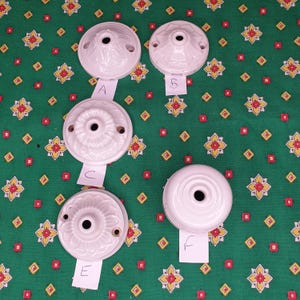 ONE Vintage French Ceiling Rose, Porcelain, Flower pattern Ceramic China, Lighting accessory rosace canopy pendant light white