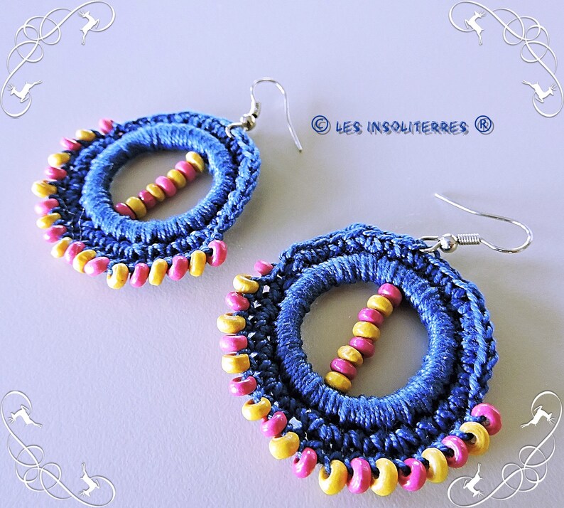 Boucles d'orelles en cur, ronds, rouge, nor, cadeau pour femme