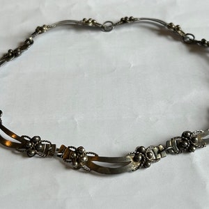 Gerardo LOPEZ Signed MEXICAN Sterling SILVER Modernist necklace