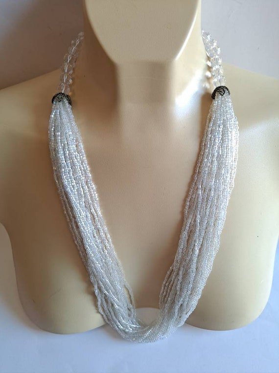 MIRIAM HASKELL draping Glass crystal bead Multi s… - image 2