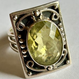 Signierter NICKY BUTLER Sterling Silber Ring mit Citrinstein