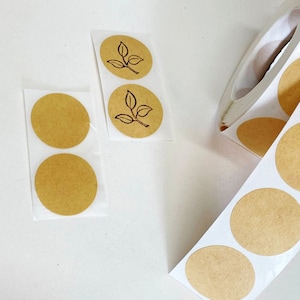 Autocollant Kraft, 1 pouce rond, petit autocollant blanc pour les enveloppes, merci note, appréciation du client, Autocollant de faveur de douche de mariage, blanc