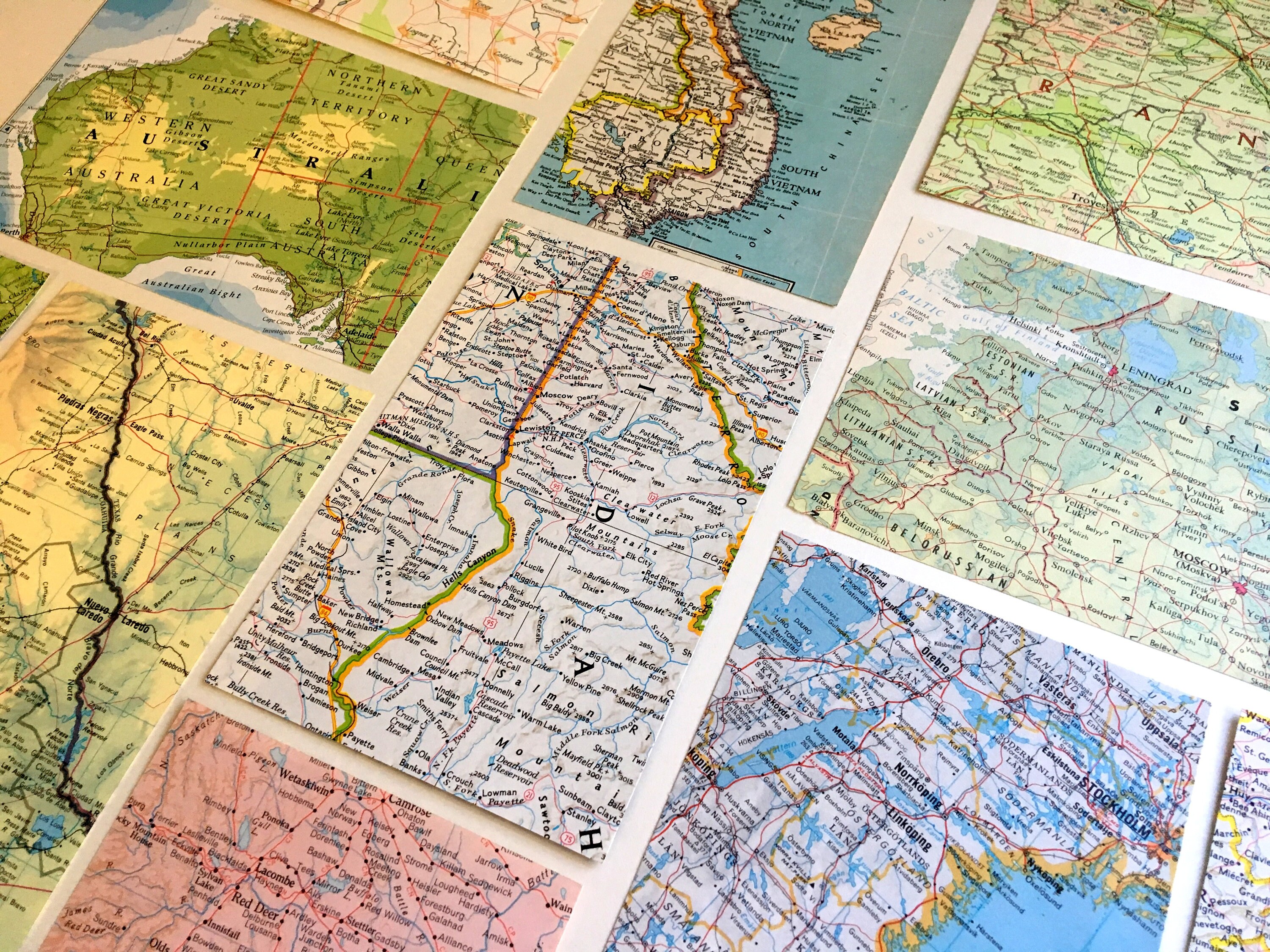 Vintage Map Pack. Map Scraps,card Making, Scrapbooking Maps, Map Crafts ...