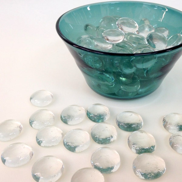 Vase Filler Gems, Clear flat glass marbles, vase filler, glass stones, floral arranging, floral supply, table scatter, aquarium stones