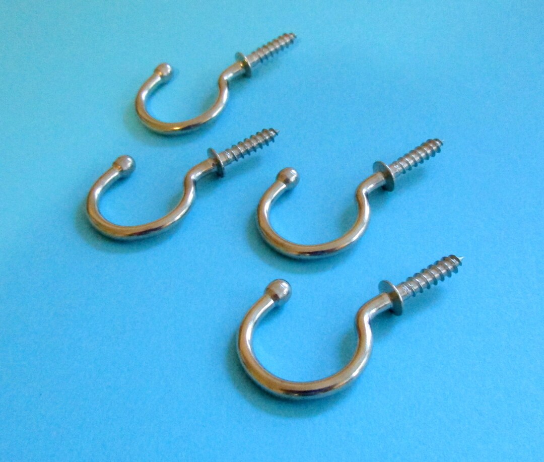 Extra Large Stainless Steel Cup Hooks 1.25 Pack of 2 High Quality, Rust