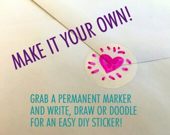 Clear Round Stickers: 3/4" Glossy Seals, DIY Crafts