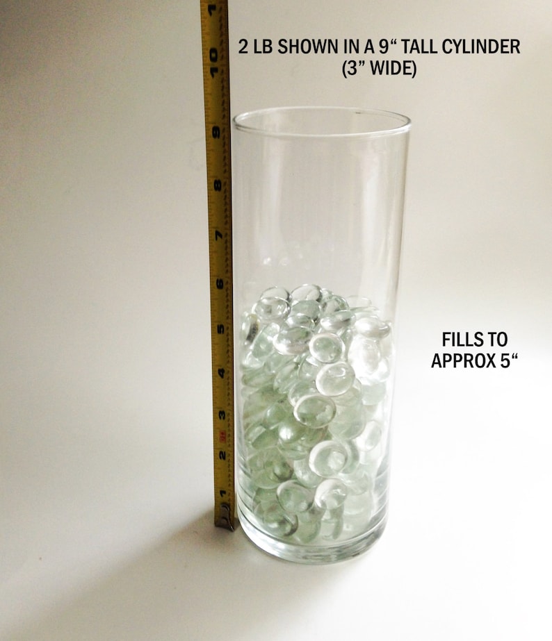 Vase Filler Gems Clear flat glass marbles vase filler glass Etsy