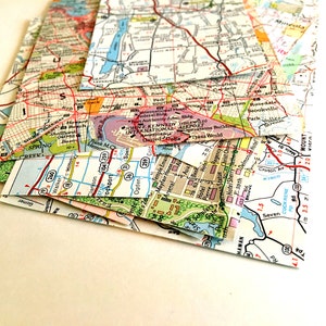 Rebuts de carte vintage de New York. Création de cartes DIY Brooklyn NYC, cartes de scrapbooking, créations de cartes, papier, collage de cartes, éphémères, projet scolaire
