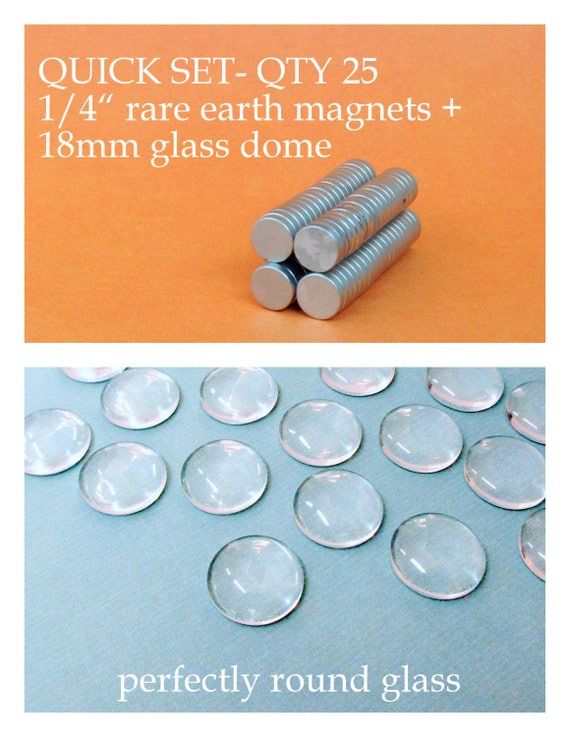 DIY set 1/4 inch Rare Earth 18mm 3/4 Etsy