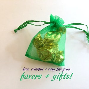 Organza Favor Bags: Mixed Colors, Satin Drawstring (2.5x3.5") image 4