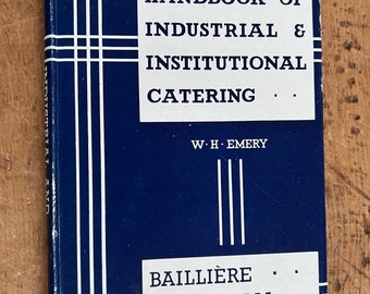 Manual de catering industrial e institucional de WH Emery / Regalos para cocineros / regalos para cocineros / regalos para amantes de la comida / regalos para coleccionistas