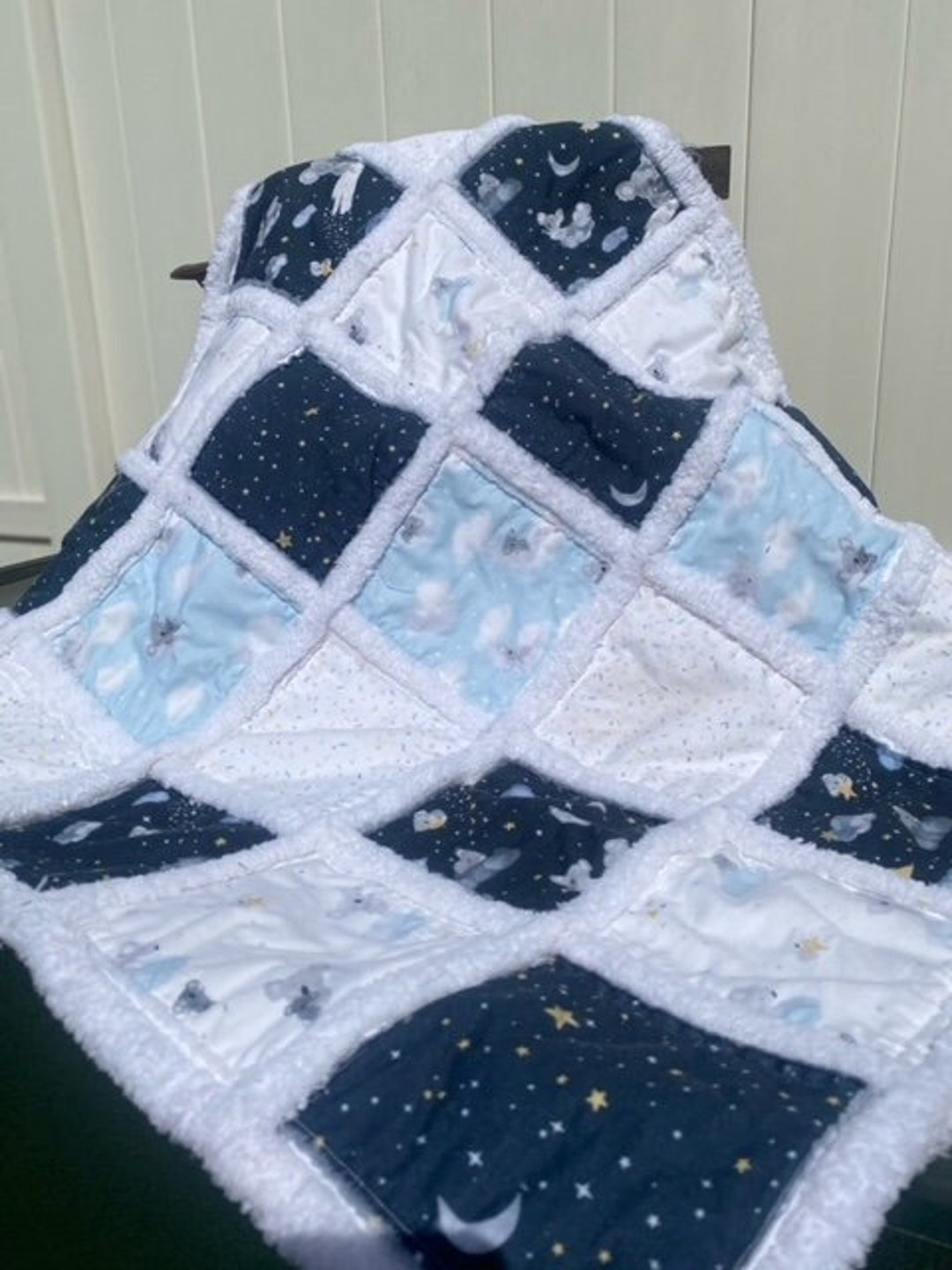 Over the Moon Quilt Baby Quilt Rag Quilt - Etsy