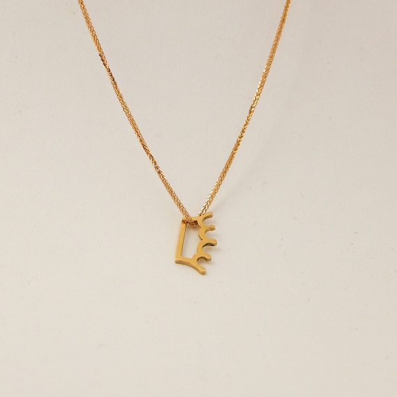 Rose Gold Necklace Crown Pendant 