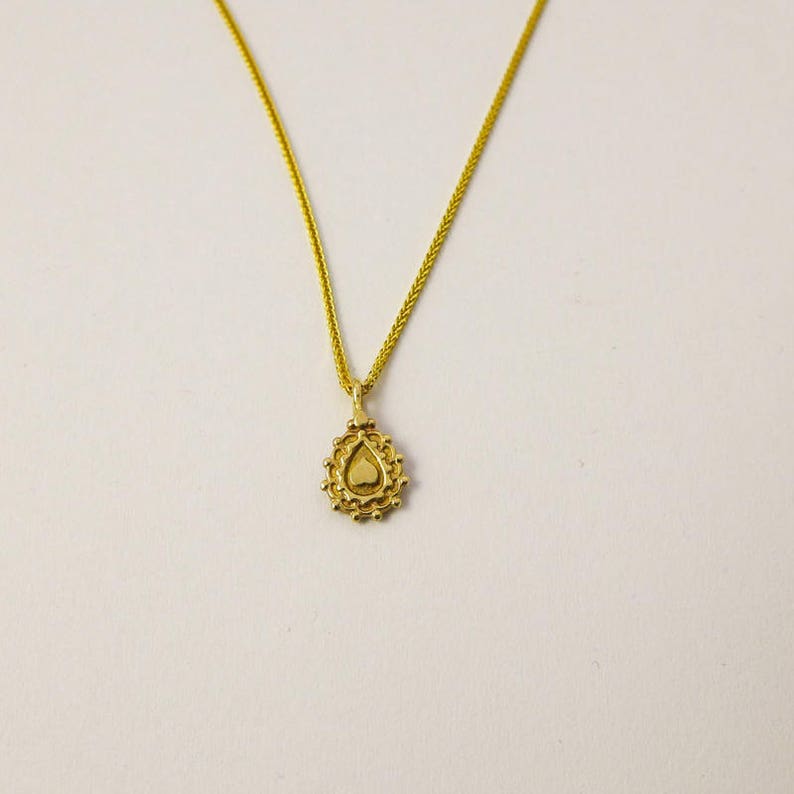 Gold Drop Pendant Necklace Delicate For Women Image 0