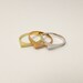 Modern Stacking Rings Set, Geometric 14K /18K Solid Gold Stackable ...