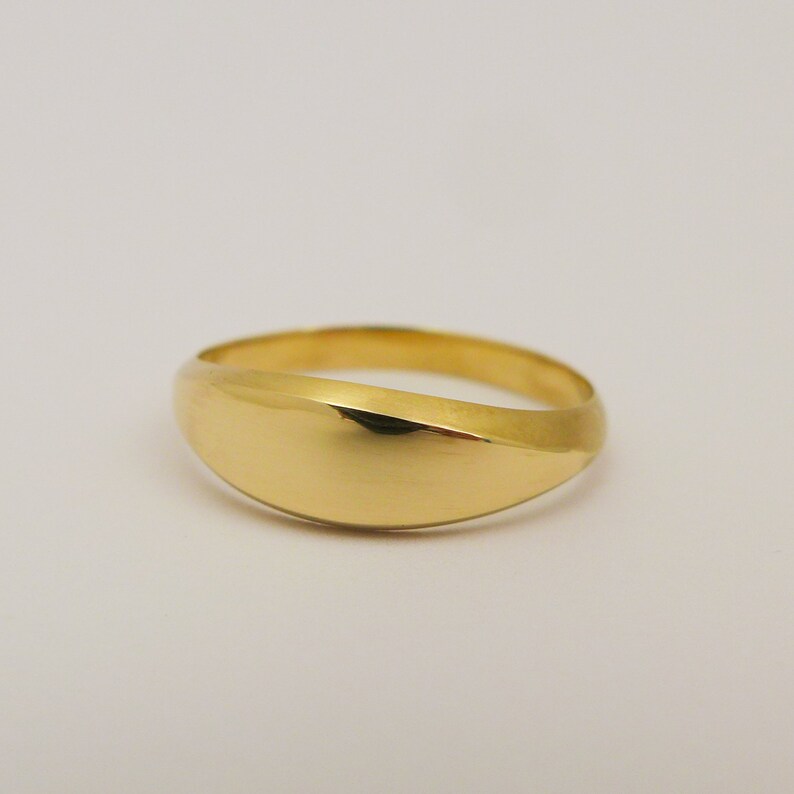 Brushed Gold Ring for Men and Women Simple Ring Etsy