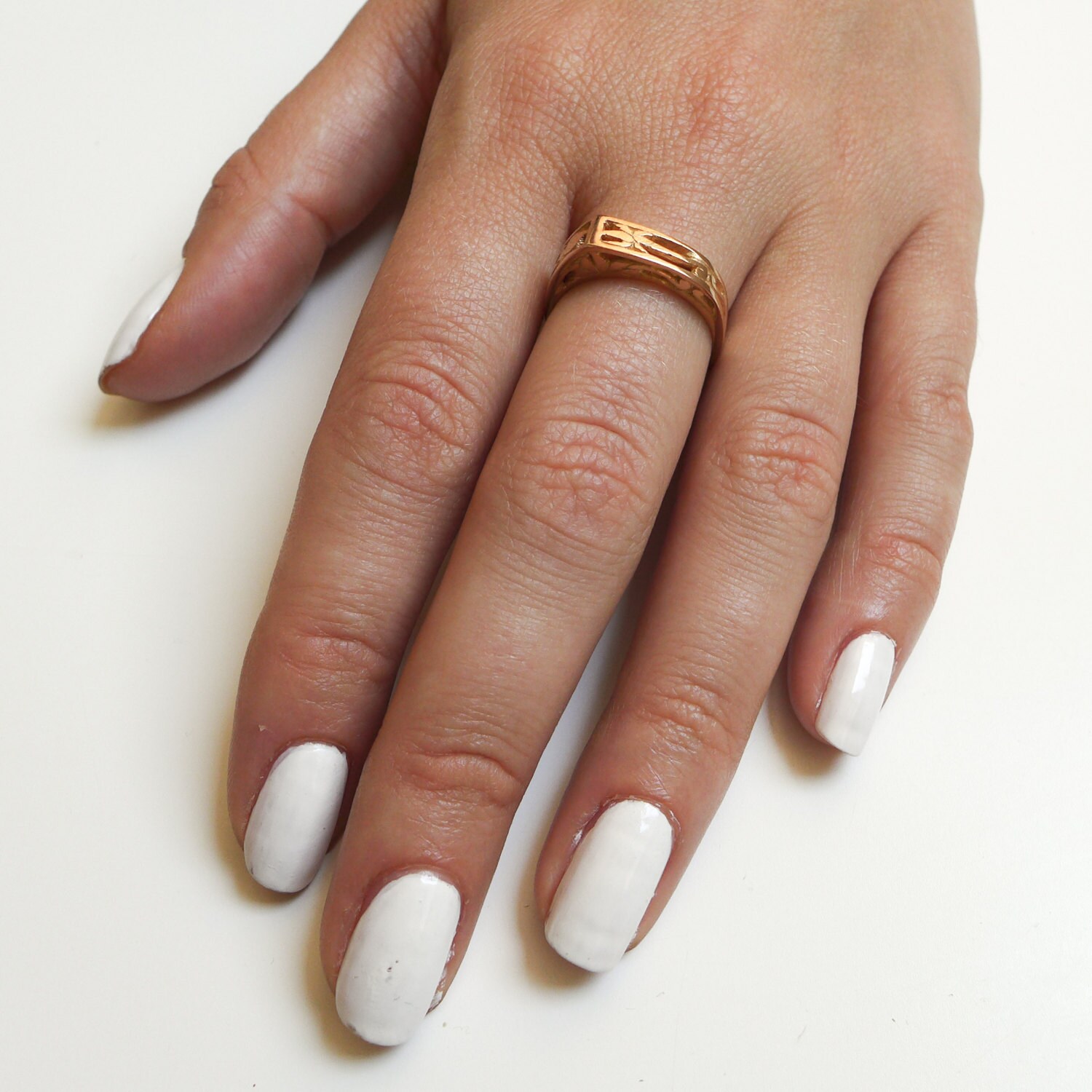 Unique Lotus Statement Ring for Women Handmade of 14K / 18K