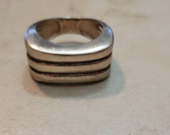 SILPADA Logo 11.8 grams Futurist Ring Size 6.5. made in India Sterling 925 Stamped