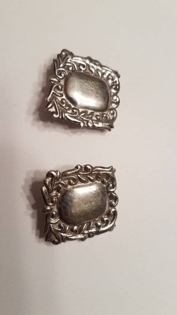 Vintage vintage silver square Gem