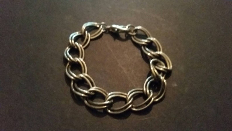Vintage Silver Link Bracelet Costume Jewelry
