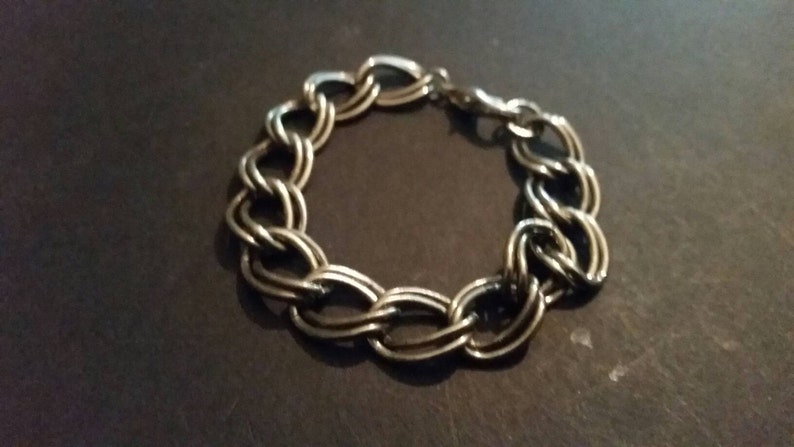 Vintage Silver Link Bracelet Costume Jewelry