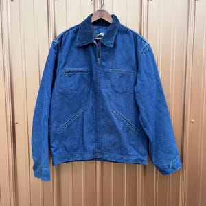 Vintage Oshkosh Denim Blanket Lined Utility Jacket