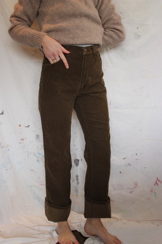 VTG 70s Brown Corduroy Maverick Pants 30