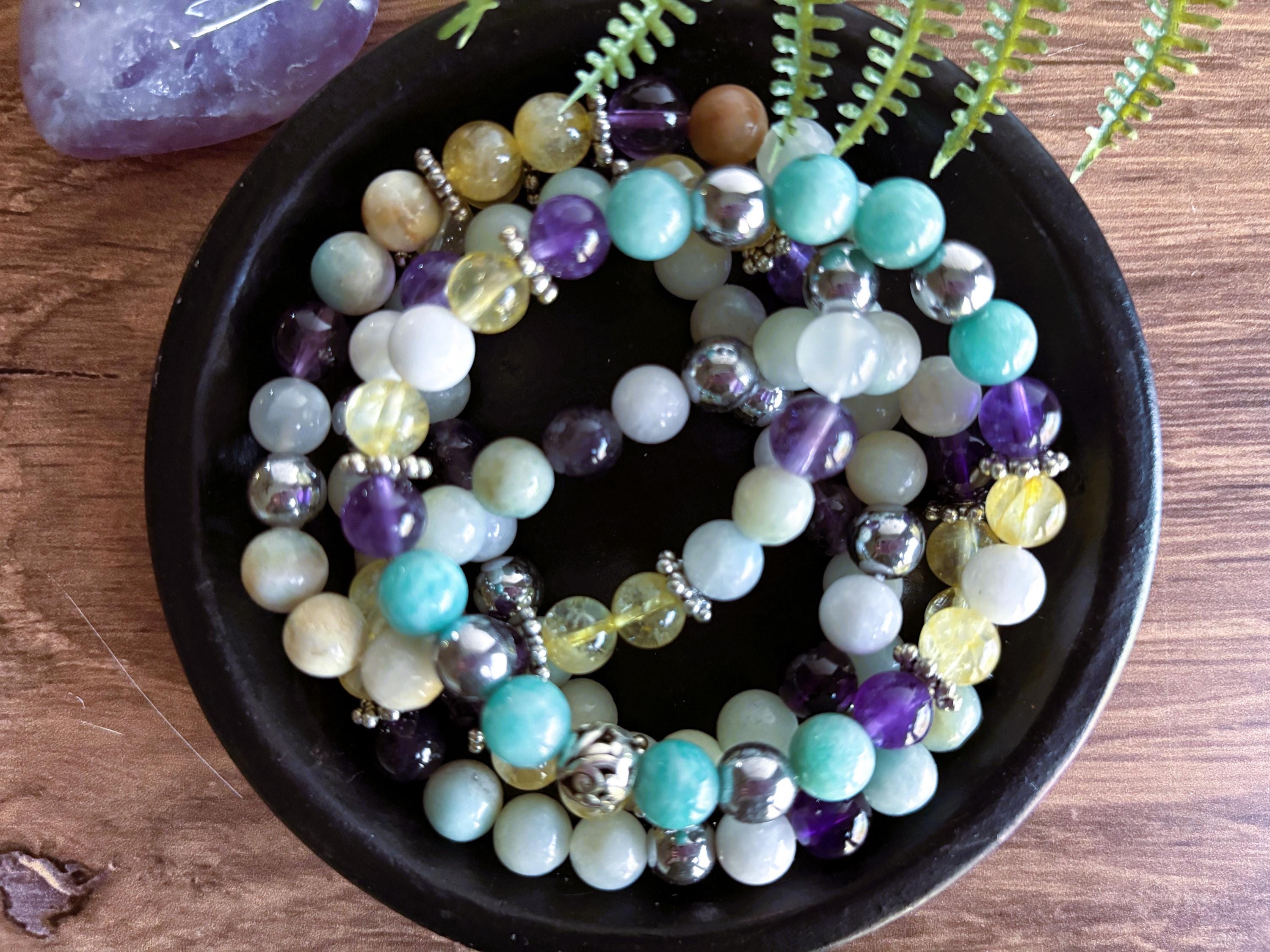 オマケmoonstone✨ブレスレットB26164 Menopause Relief Gemstone Bracelet: Moonstone, Amethyst, Citrine