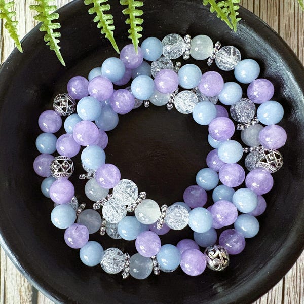 Reiki Infused Gemstone Bracelet: Connecting With Angels - Healing Energy - Protection Jewelry - Spiritual Gift