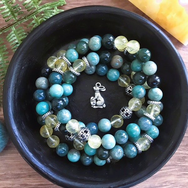 Ostara Gemstone Bracelet - German Goddess of Spring, Fertility and the Dawn