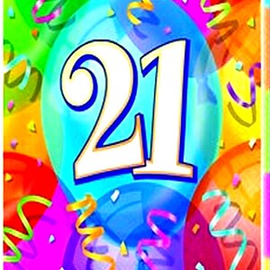 21 Oggi Biglietto d'auguri personalizzato per qualsiasi occasione di Cellini Designs
