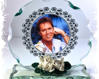 Cliff Richard, Congratulations, Bachelor Boy, Summer Holiday,  Cut Glass Round Plaque, Limited Edition #1