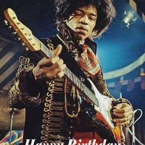 Jimi Hendrix personalisierte Grußkarte für jeden Anlass von Cellini Designs