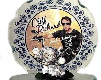 Cliff Richard Rock n Roll fotogeslepen ronde plaquette van Cellini Plaques