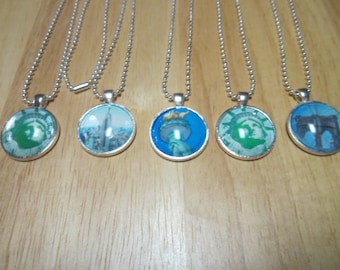 New York City Glass Dome Necklace