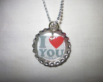 Bottle Cap Charm Necklace