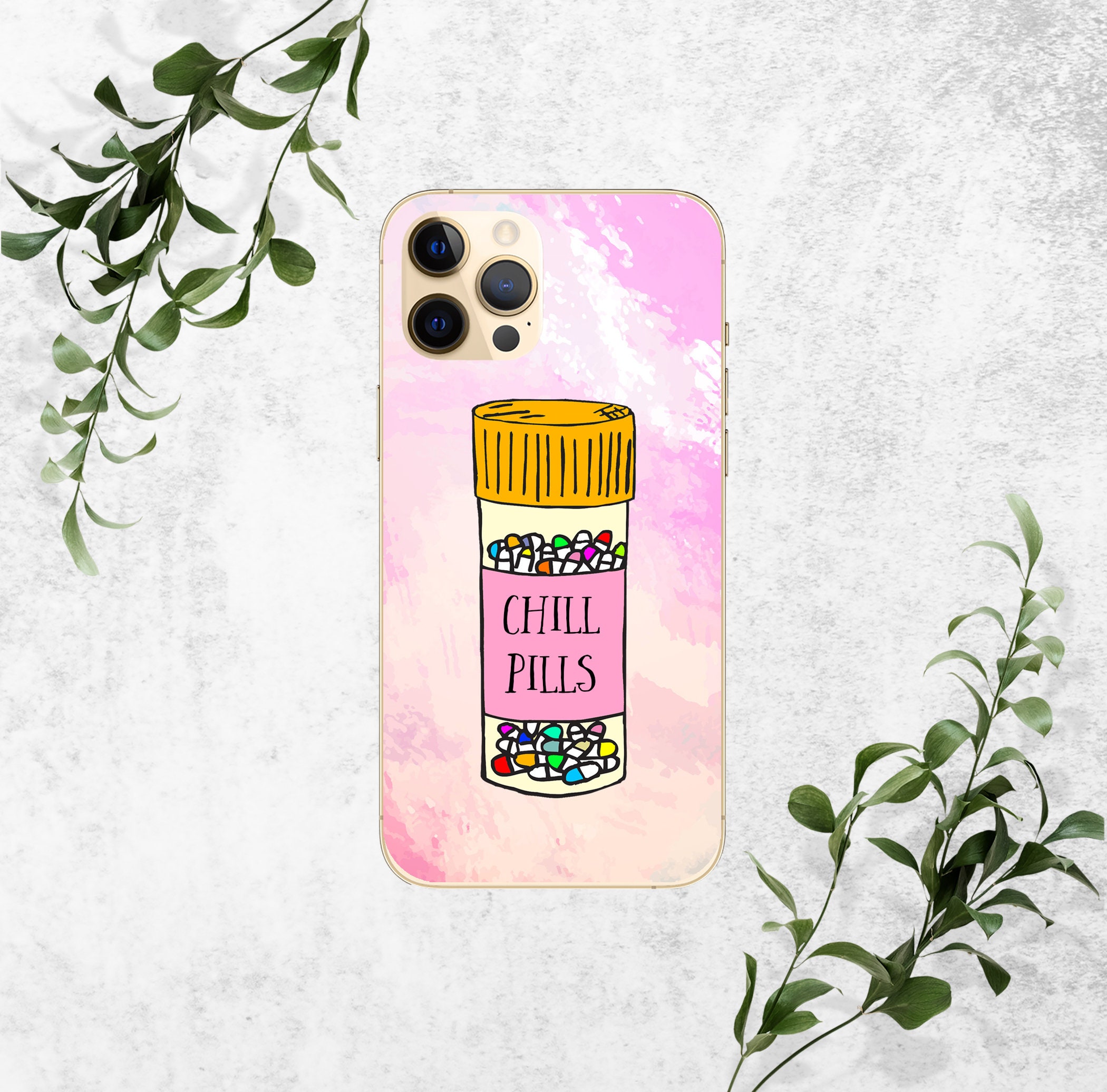 Chill Pills Case For Iphone 12 Samsung S21 S21 Plus Samsung Etsy