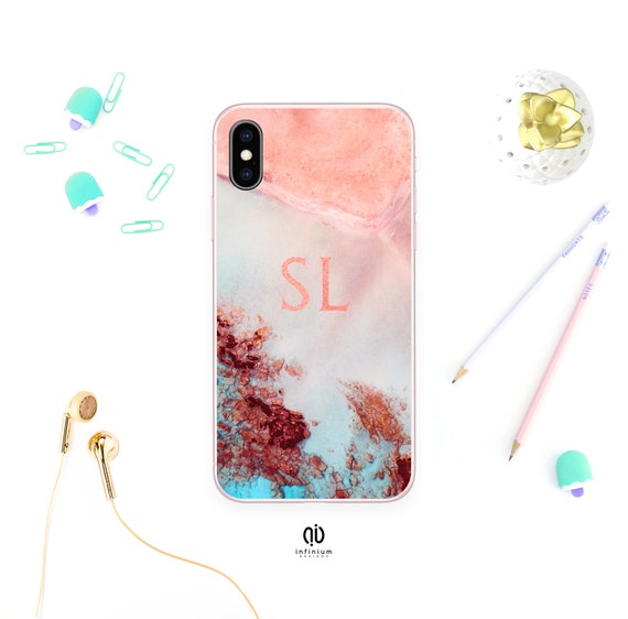 Rose Oro Pendiente Animal Print Nombre Personalizado teléfono caso para IPHONE SAMSUNG