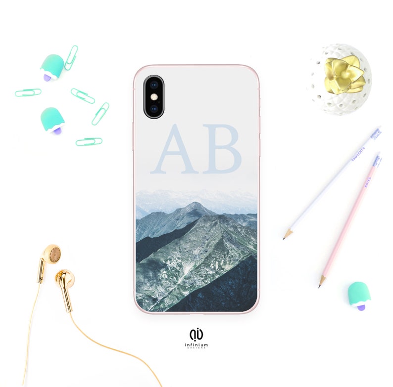 Custom Mountains Initials Case For Iphone Xs Samsung S10 S10 Etsy
