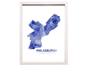 Philadelphia Pennsylvania Art Print 11x14, Philly PA