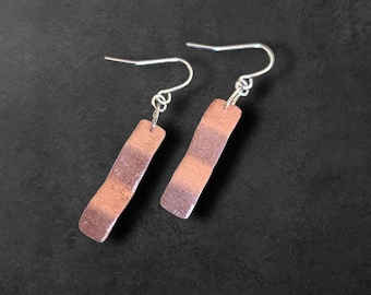 Earrings - Metal Collection - Copper Folded Rectangles