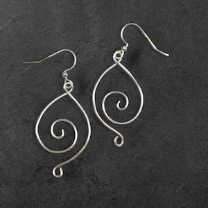 Earrings - Swirls Collection - Wire Spiral Hoops (LAST CALL - discontinuing)