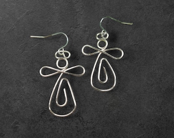 Pendientes - Colección navideña - Ángeles de alambre