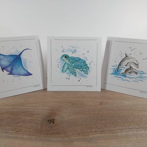 Cartes de correspondance - Créatures marines