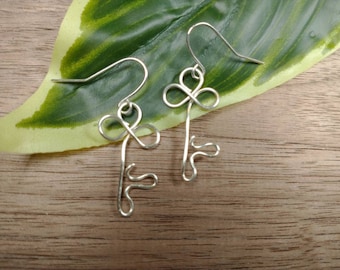 Wire Key Earrings