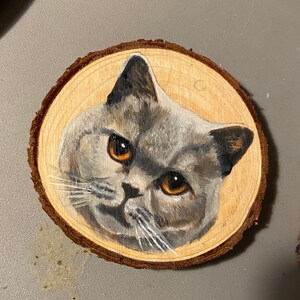 Personalised Pet Portrait wooden Hangings oil portrait pet portrait Valentines Day Mothers Day image 7